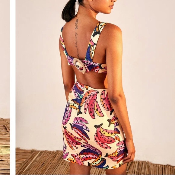 Farm Rio Banana Bunch Belted Mini Dress - Picture 5 of 11